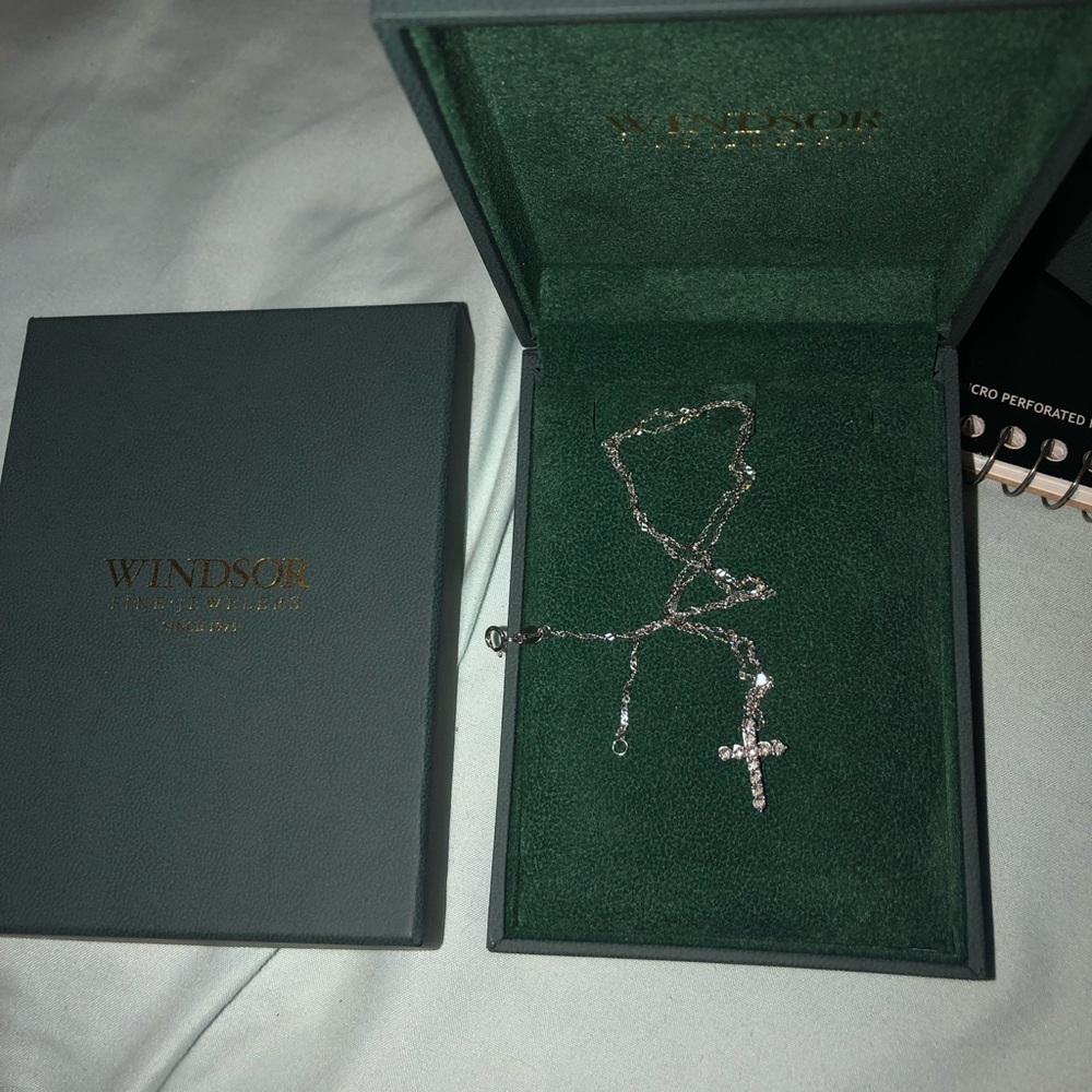 Gabriel and Co. 14K White Gold .39 Diamond Cross